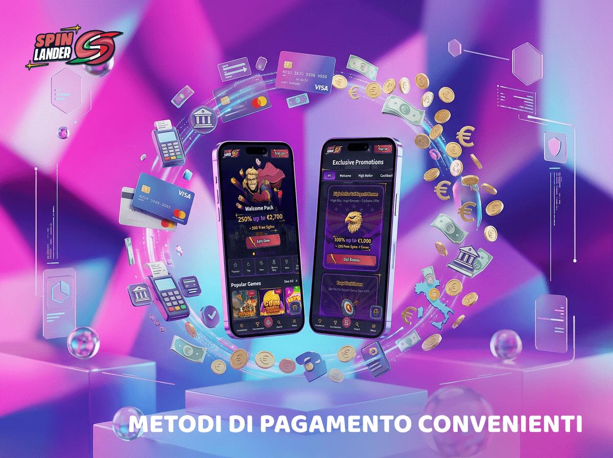 Spinlander Online Casino ha una scelta di comodi metodi di pagamento locali
